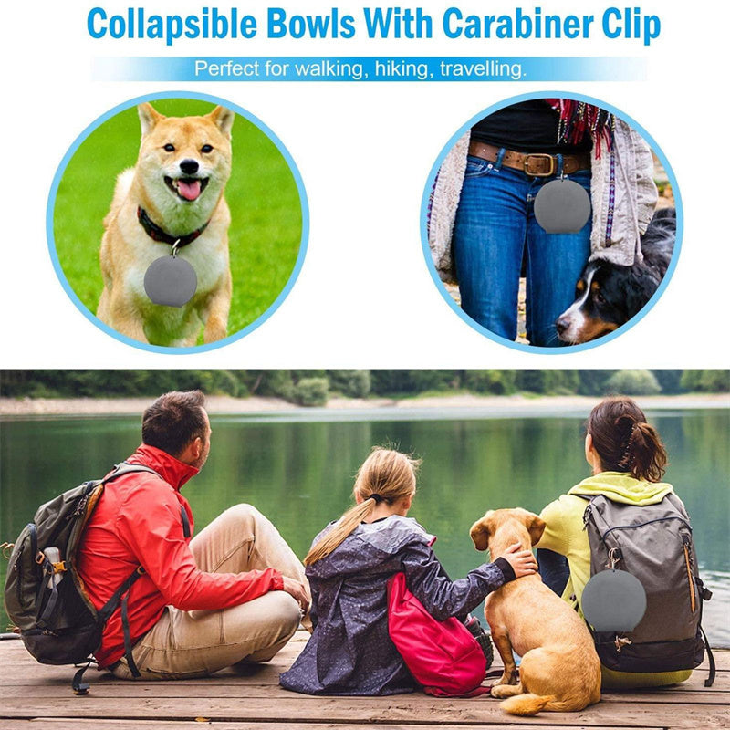 Double Gamelle Pliable en Caoutchouc Pour Animaux De Compagnie - LES COMPAGNONS